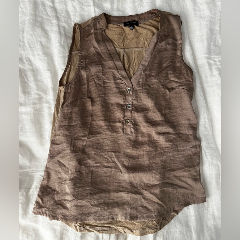 The Limited Beige Asymmetrical top XS